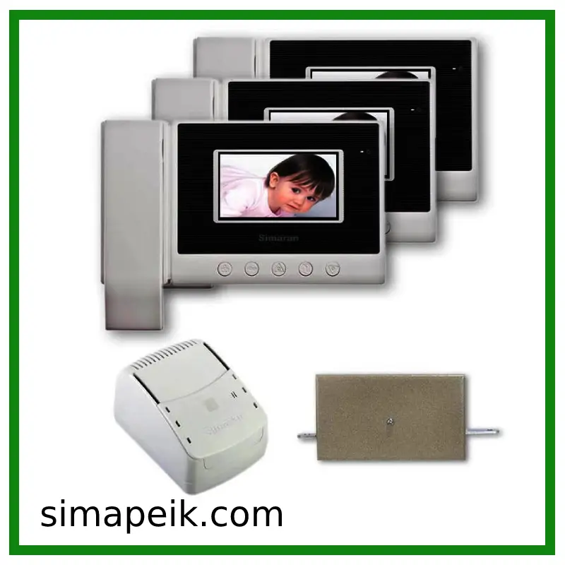 پکیج آیفون تصویری 3 واحدی سیماران HS-43 پکیج آیفون تصویری 3 واحدی سیماران HS-43