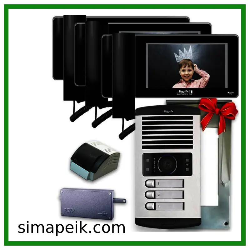 پکیج آیفون تصویری سه واحدی الکتروپیک 996