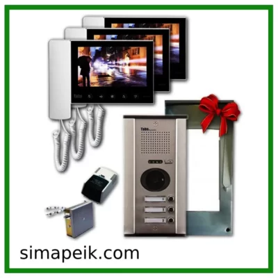 پکیج آیفون تصویری سه واحدی تابا TVD5-70