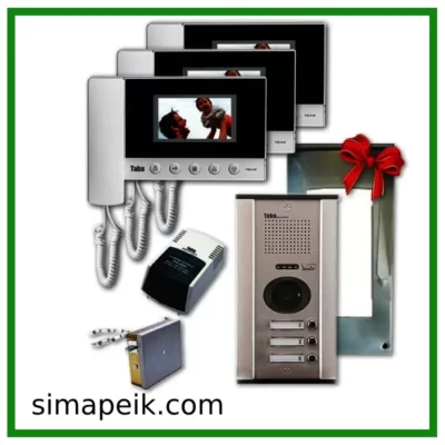 پکیج آیفون تصویری سه واحدی تابا 43