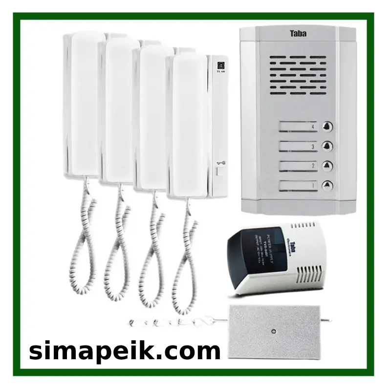 پکیج 4 واحدی آیفون صوتی تابا 4 سیمی TL-633 پکیج 4 واحدی آیفون صوتی تابا 4 سیمی TL-633