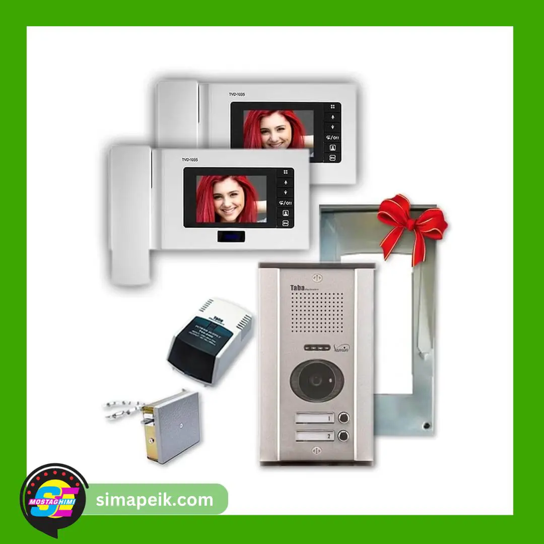 1035-2-floor پکیج آیفون تصویری دو واحدی تابا TVD-1035M