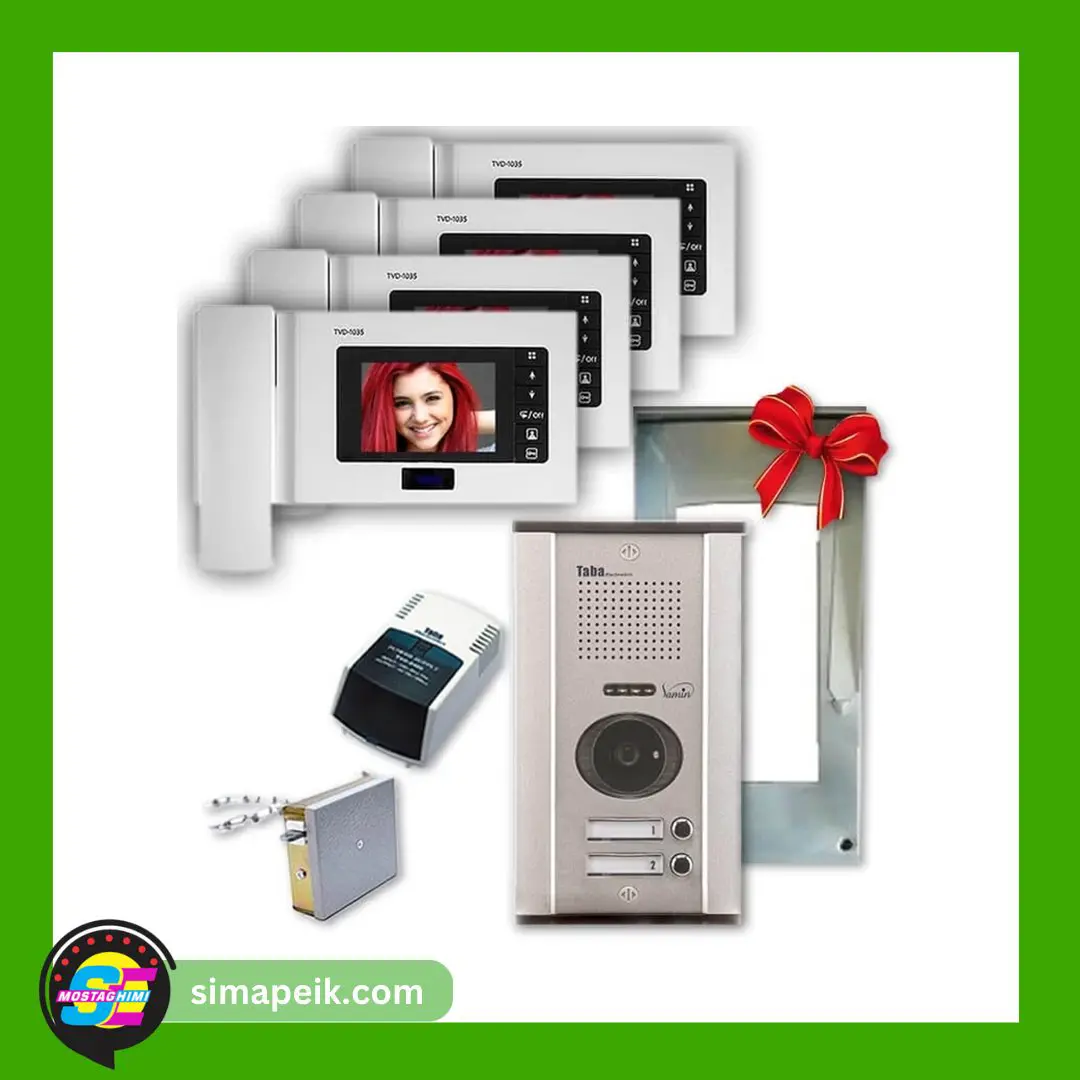 1035-4-floor پکیج آیفون تصویری چهار واحدی تابا TVD-1035Mپکیج آیفون تصویری چهار واحدی تابا TVD-1035M