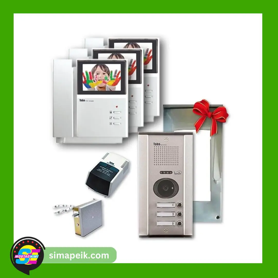 1040-3-floor پکیج آیفون تصویری سه واحدی تابا TVD-1040M