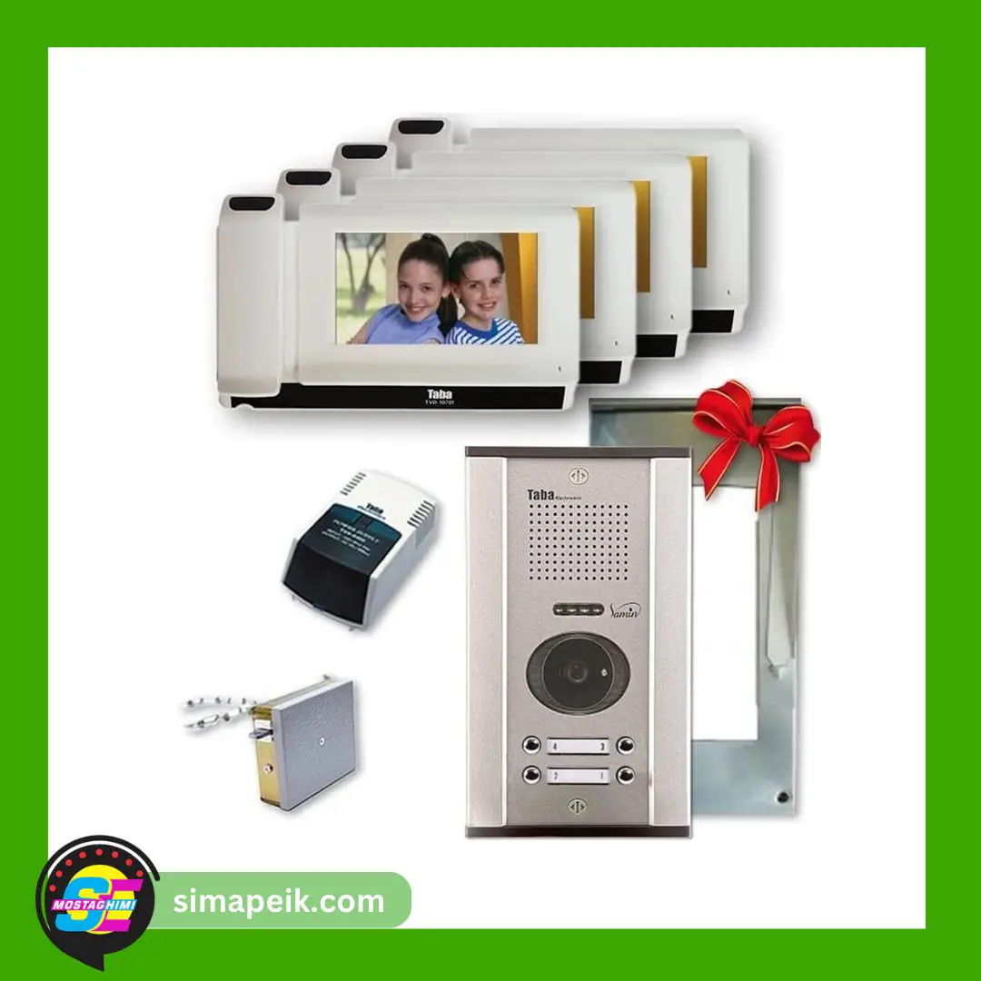 1070-4-floor پکیج آیفون تصویری چهار واحدی تابا TVD-1070i