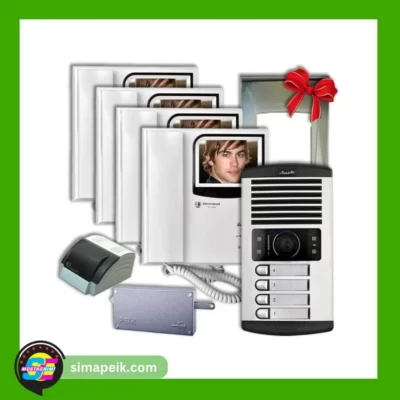 پکیج آیفون تصویری چهار واحدی الکتروپیک 3.5 اینچ بدون حافظه 1286