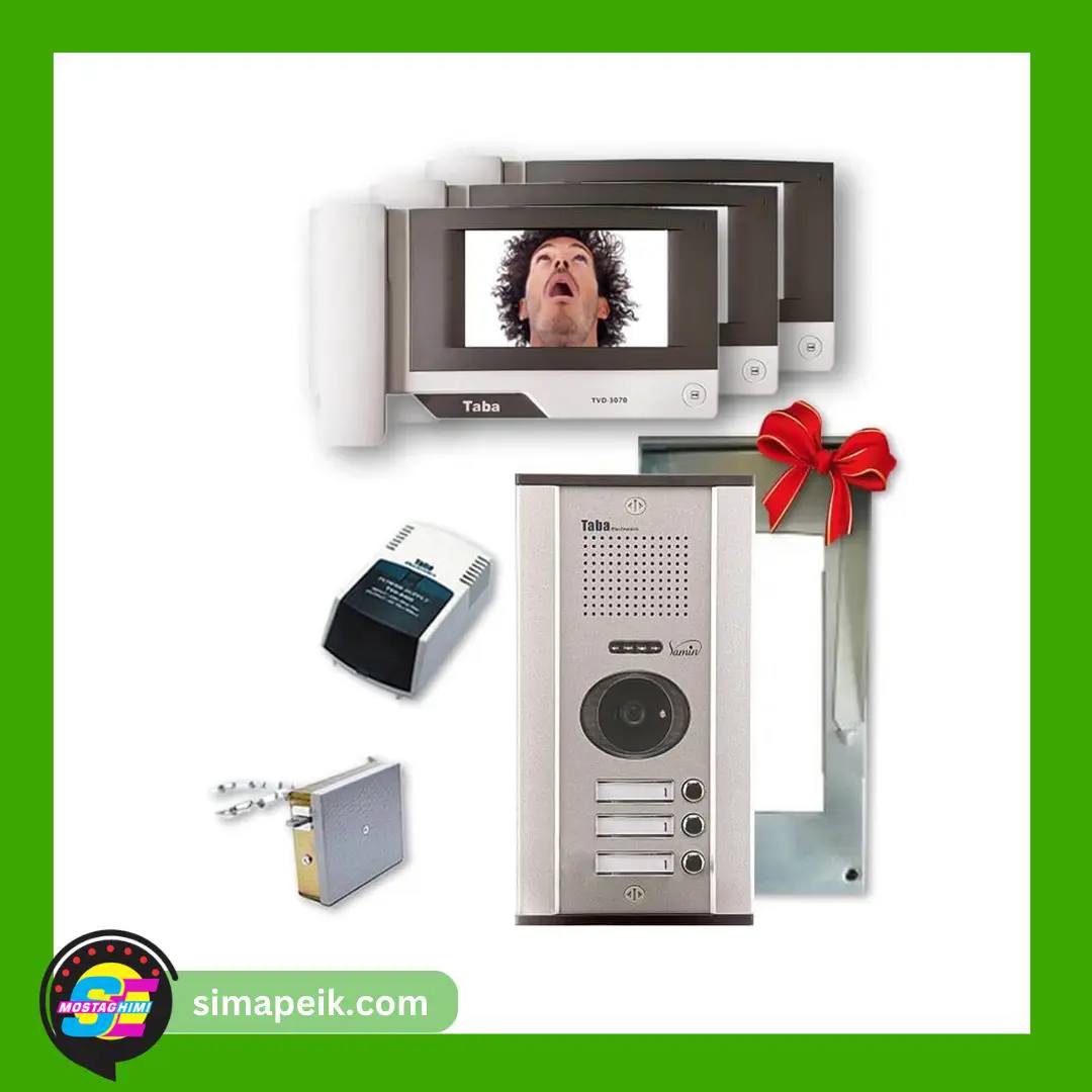 3070-3-floor پکیج آیفون تصویری سه واحدی تابا TVD-3070- بدون تلفن کننده