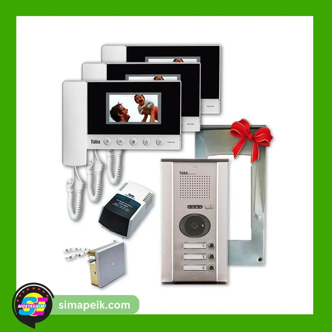 5-43-3-floor پکیج آیفون تصویری سه واحدی تابا TVD5-43
