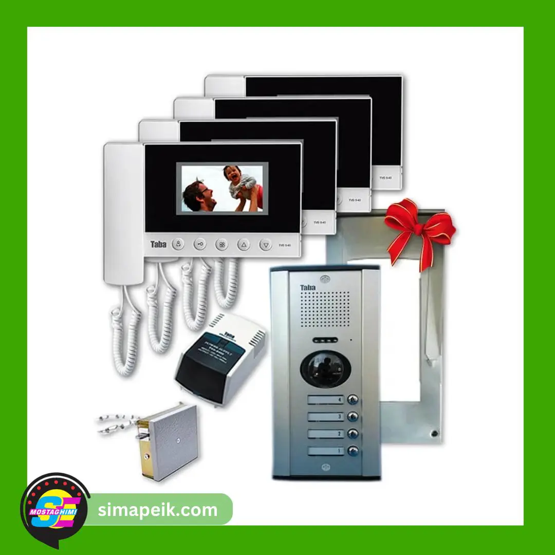 5-43-4-floor پکیج آیفون تصویری چهار واحدی تابا TVD5-43