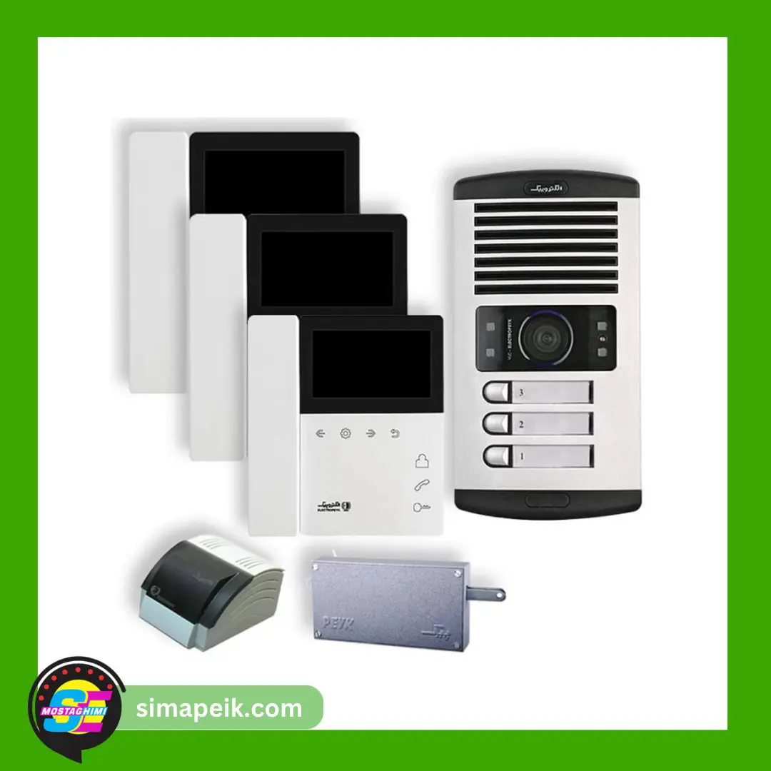 897-3-floor پکیج آیفون تصویری سه واحدی الکتروپیک 897