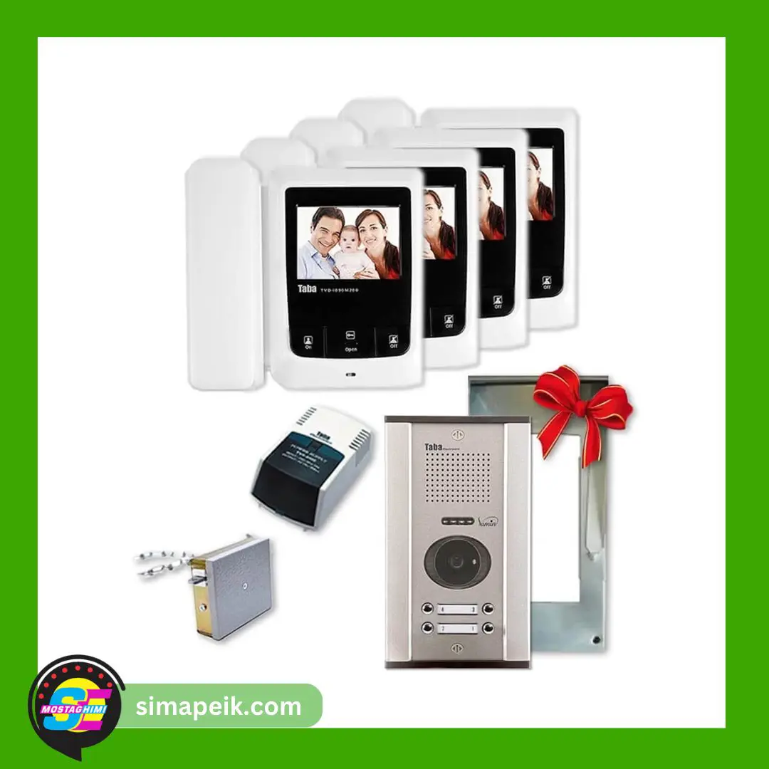 pack-tvd-1090m-4floor پکیج آیفون تصویری چهار واحدی تابا TVD-1090M