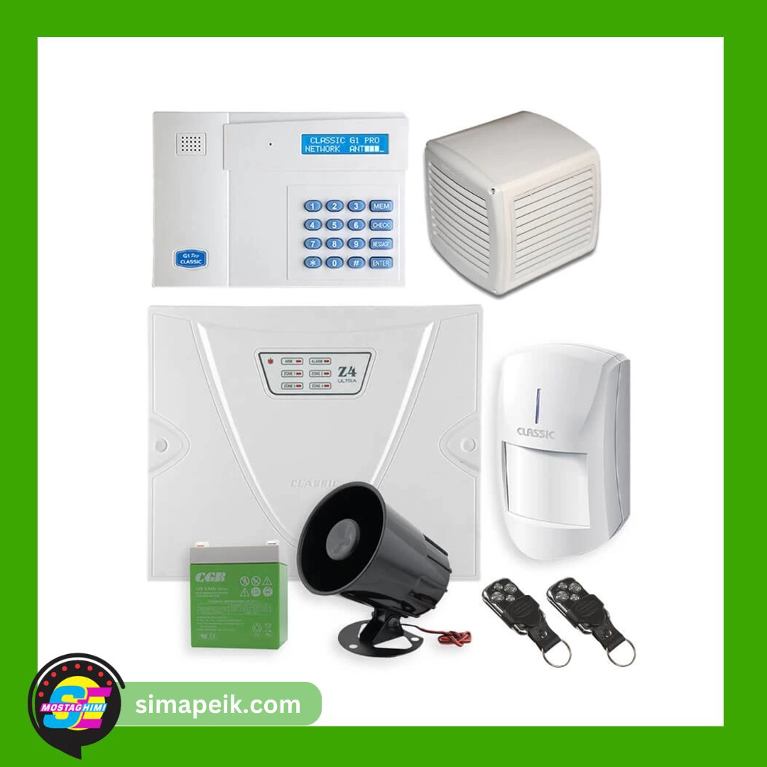 pack-z4-ultra-wire-sensor-sim-card پکیج دزدگیر کلاسیک مدل Z4 Ultra Teracode سیم کارتی + ((چشمی ساده))