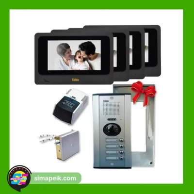 پکیج آیفون تصویری چهار واحدی تابا 7 اینچ حافظه دار TVD-4070