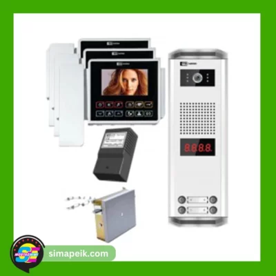 پکیج سه طبقه آیفون تصویری تکنما VDP-C43