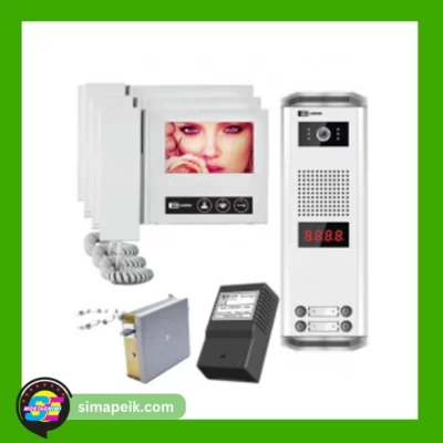 پکیج سه طبقه آیفون تصویری تکنما VDP-D43M