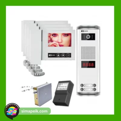 پکیج چهار طبقه آیفون تصویری تکنما VDP-D43M