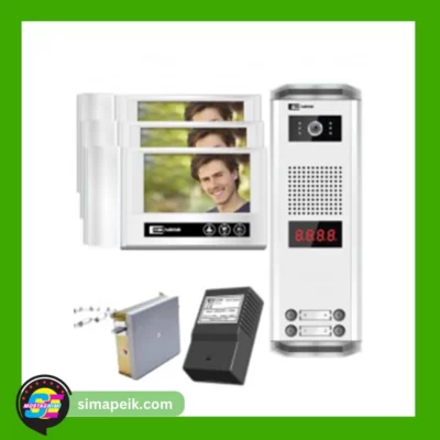 پکیج سه طبقه آیفون تصویری تکنما VDP-D70M