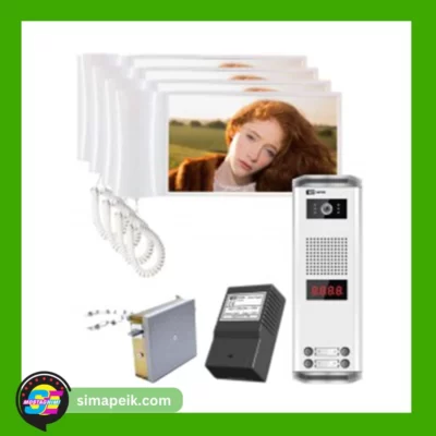 پکیج چهار طبقه آیفون تصویری تکنما VDP-F10