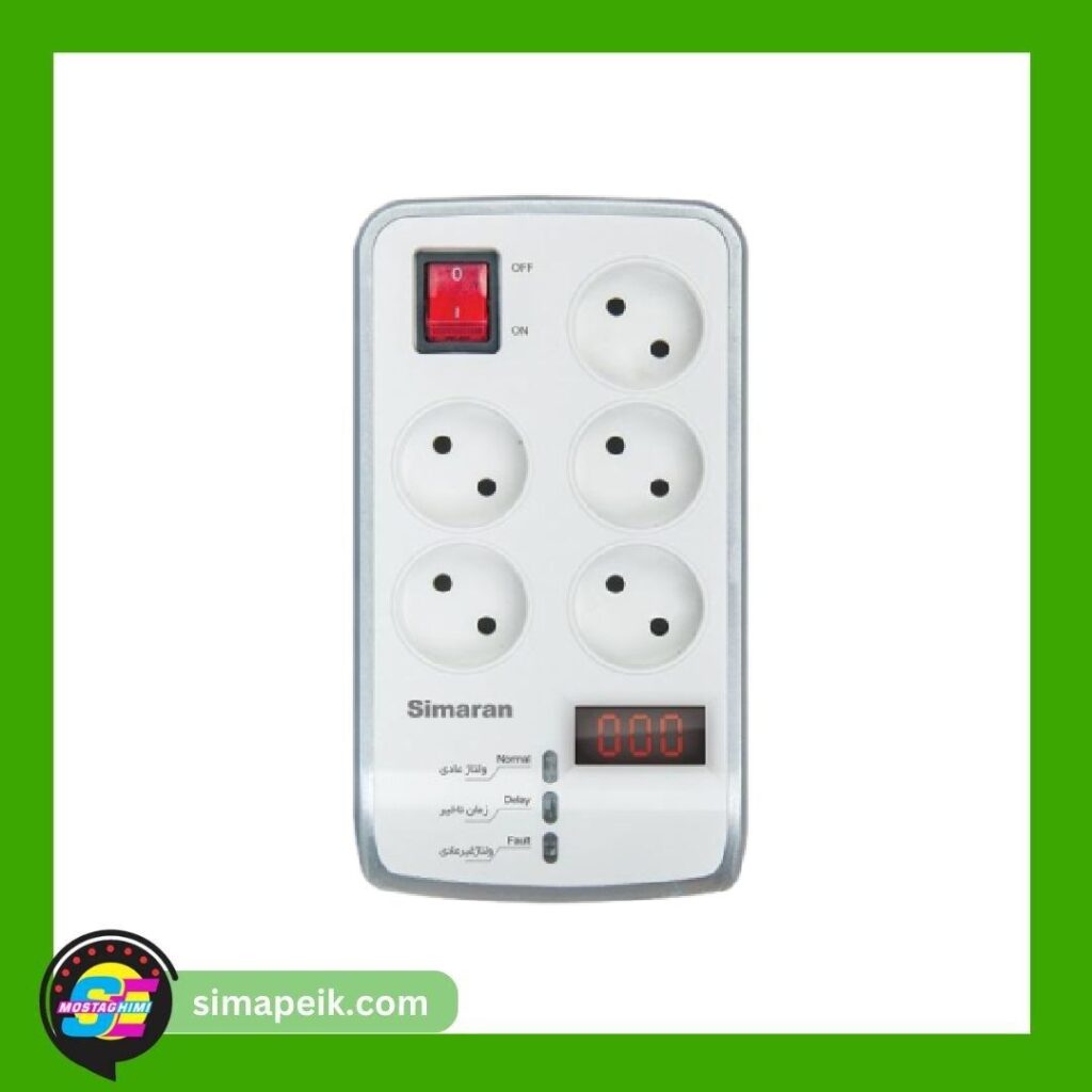 محافظ ولتاژ 5 راهی دیجیتال صوتی تصویری بدون ارت کابل 180 سیماران